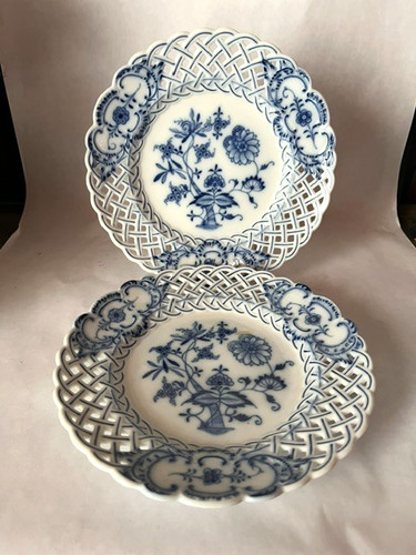 Two antique blue - antique, meissen