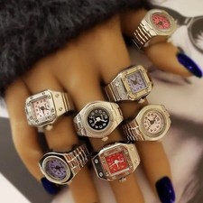 Vintage Punk Finger Watch Ring