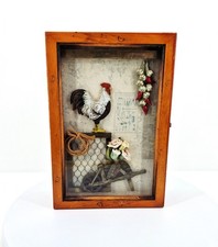 Vintage reclaimed Wood Key Cupboard 3D farmyard Themed Door Design Wall Mounted