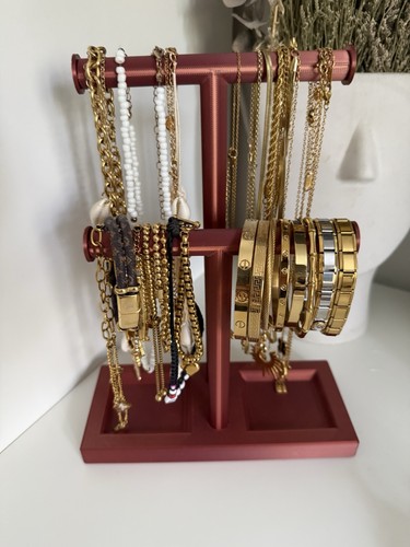 Double bar jewellery display - double,
