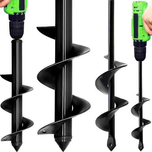 Garden auger drill bit spiral - auger,