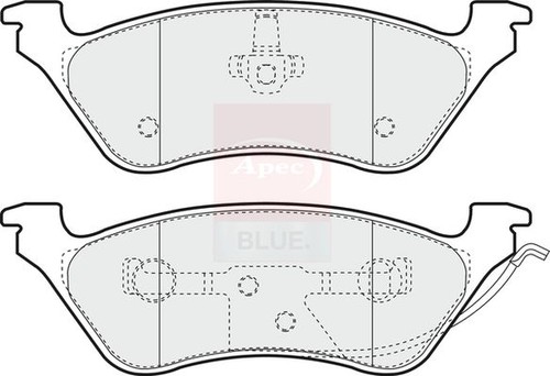 Apec rear brake - pad, set