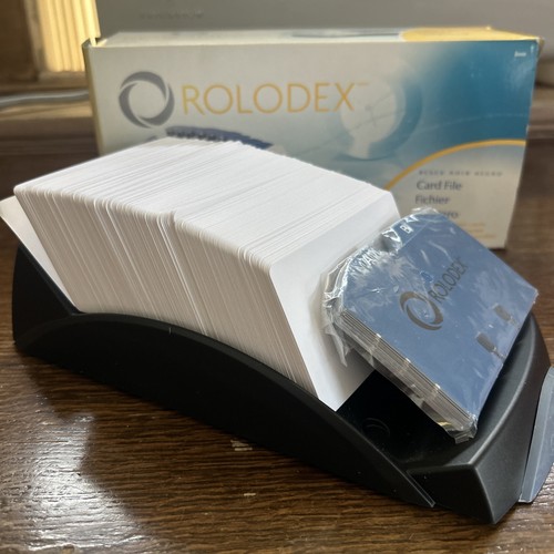 Rolodex office card file - card,