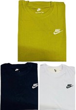 NIKE EMBROIDERED LOGO SHORT SLEEVE CREW NECK T-SHIRT 100% COTTON
