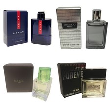 Mens Aftershave Miniature Mini Gift Travel x4 Paul Smith Prada Moschino Choo