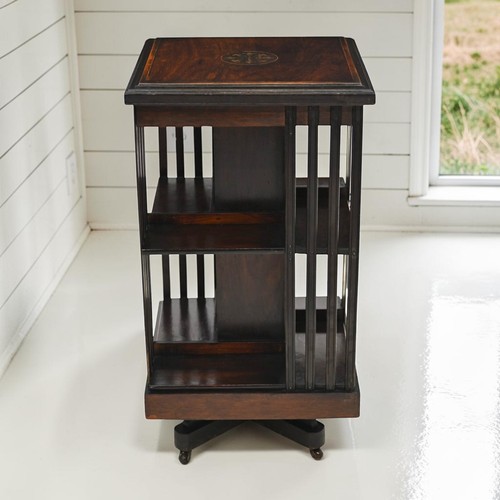 Edwardian revolving bookcase - edwardian,