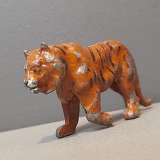 Vintage TIGER Toy LEAD FIGURE Metal BRITAINS Exotic Cat Feline Wildlife 