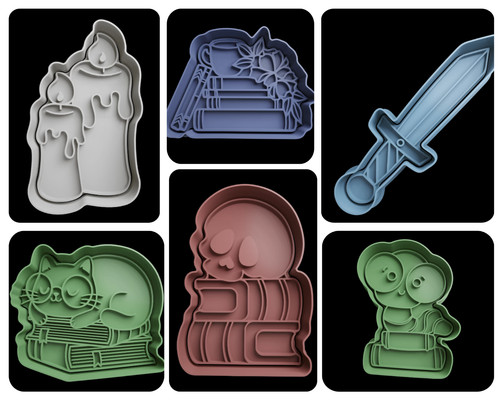 Bookworm cookie cutters - , +