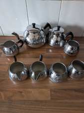 Joblot Of Swan Carlton Stainless Steel Tea Coffee Set Teapot Sugar Bowl Milk Jug