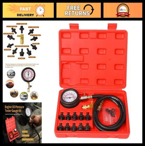 Oil pressure tester gauge kit - oil,