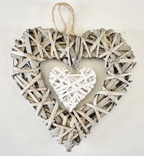 Rustic Wicker Heart Hanging