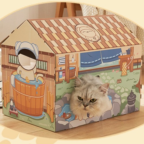 Durable cardboard cat - durable, house