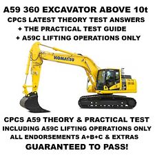 A59 360 Excavator over 10t +A59C Lifting 2025 CPCS Theory Test Answers to Regs