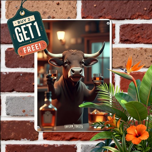 Highland bull whisky retro - whisky,