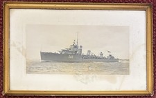 WW1 HMS Vanity D28 Photograph, Royal Navy Destroyer, Ernest Hopkins - Portsmouth