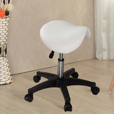 Beauty Salon Saddle Stool Adjustable Height 360° Rotating Chair for Therapist UK