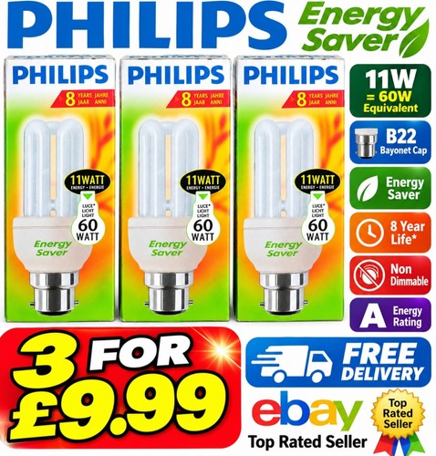 Philips energy saver 11w 60w - energy,