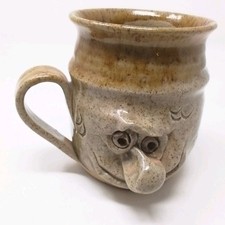 Ugly Funny 3D Face Pottery Handmade  Mug