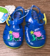 GEORGE First Walkers Peppa Pig Blue Jelly Sandals  toddler junior UK 3  NEW