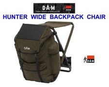 NEW DAM HUNTER BACKPACK CHAIR WIDE SEAT HUNTING SHOOTING CARP FISHING BIRD HIDE