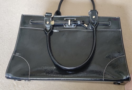 Smart large black bow - smart, patent