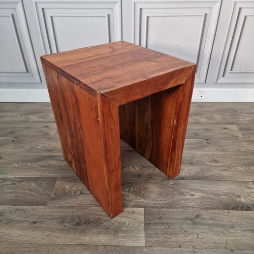 Rustic sheesham side table - rustic,