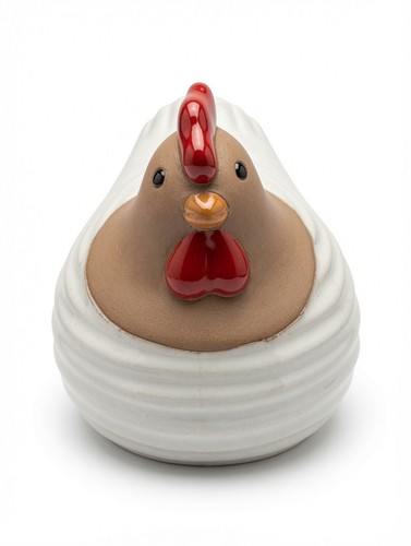 White chicken garden ornament - garden,