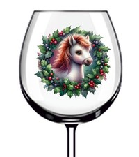 12x Colourful Christmas Horse