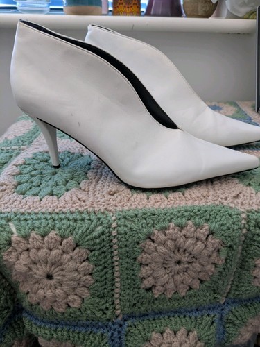 White zara high heeled - heeled, shoes