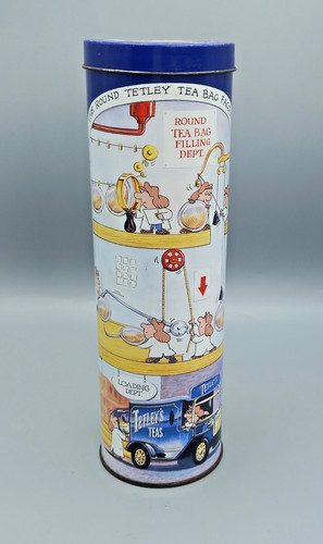 Tetley tea biscuit tin empty - biscuit,