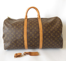 Authentic Louis Vuitton Monogram Duffle Boston Bag Keepall 55 F#45388