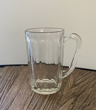 Vintage Half Pint 10 Sided Glass Beer Glass Tankard British Made
