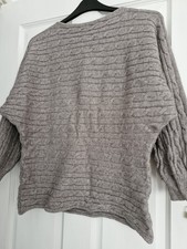 Grey size medium really attractive cable knit jumper by Apricot