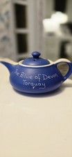 Antique blue devon teapot - devon,