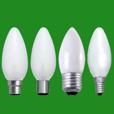 10x Opal Candle Dimmable Standard Light Bulbs 25W 40W 60W BC ES SBC SES Lamps