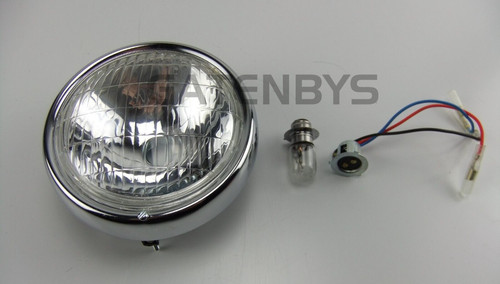 New chrome round - new, 5"