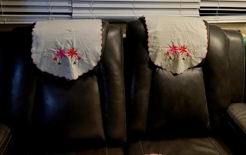 Floral chairback covers - 8,