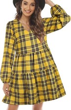 Plaid Shirt Dress for Women – Long Sleeve, Winter Ready