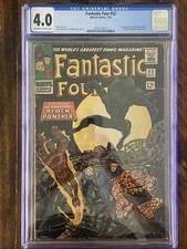 Fantastic Four #52 Marvel 1966 CGC 4.0 Lee & Kirby 1st App Black Panther