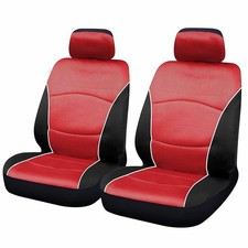 Red Black Modern Look Pair Front Pair Car Seat Covers for MG TF All Years