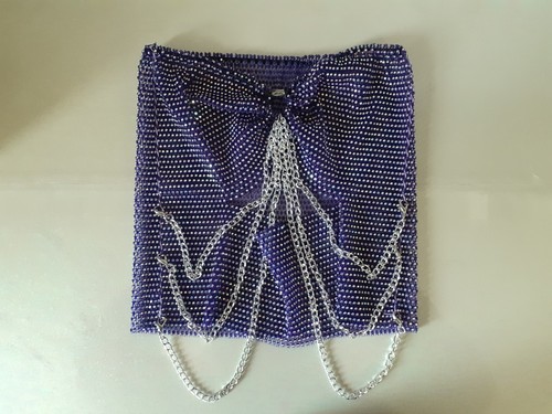 New purple rhinestone metal - new,