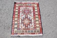 2,5x3,1 ft Rug, Vintage Kilim