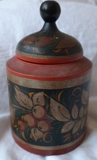 Vintage Wooden Tobacco Jar 