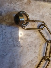 Vintage Ceiling Lamp Solid Brass Hanging Brackets and Chain.