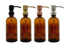 Brown Glass Soap Dispenser