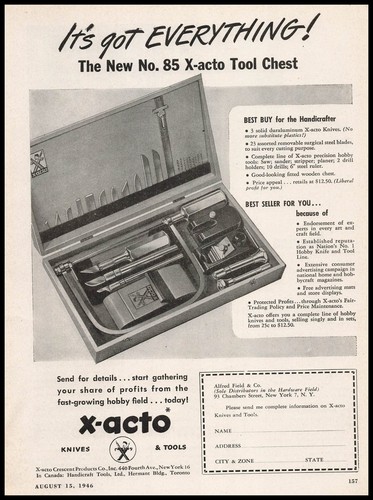 1946 acto knives blades no - x-acto,