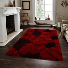 Large Shaggy Rug deep pile rug Super Soft Fluffy Carved 3D non slip on Carpet