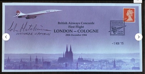 Concorde cover hand signed - concorde, cover,hand