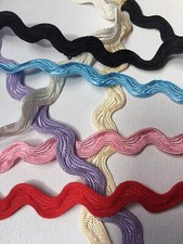 Wide jumbo RIC RAC BRAID TRIM 8mm / 17mm 7 colours 2m length 