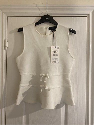 Zara peplum bow - zara, top